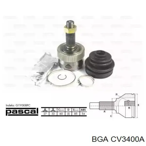 ШРУС наружный передний CV3400A BGA