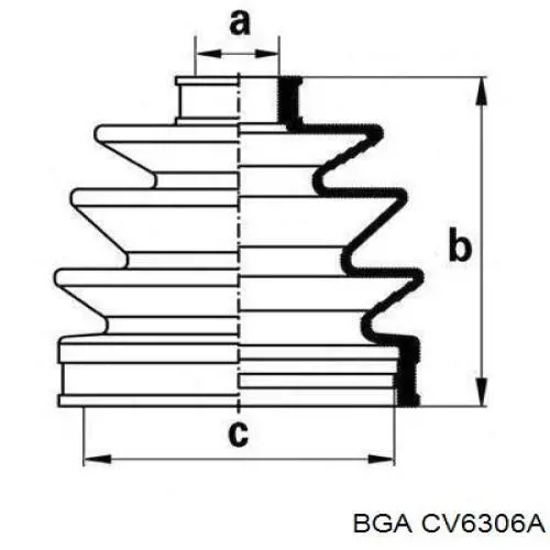 ШРУС наружный BGA CV6306A