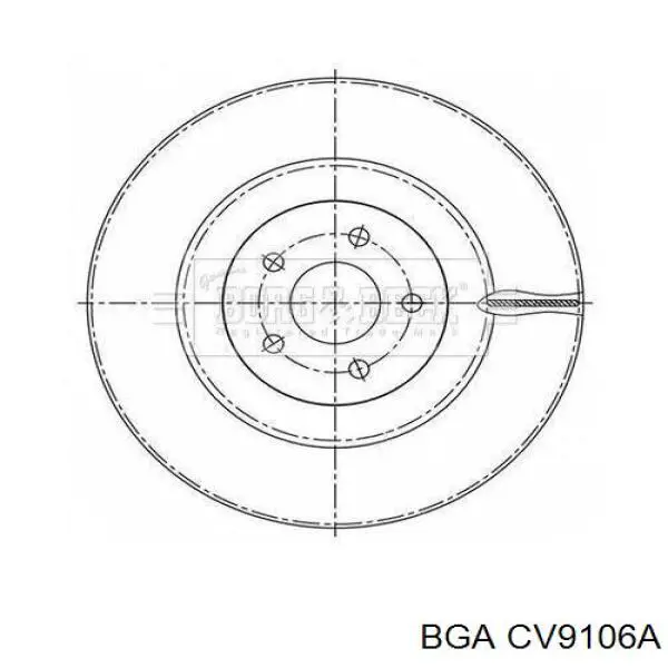 ШРУС наружный передний CV9106A BGA