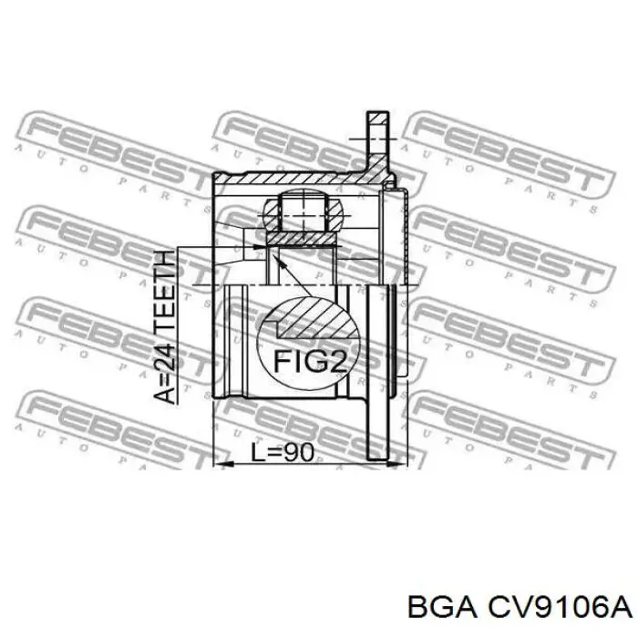 Граната колесная BGA CV9106A цена, от 34.05 USD