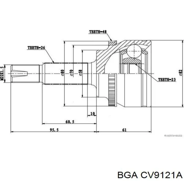 CV9121A BGA Наружная граната