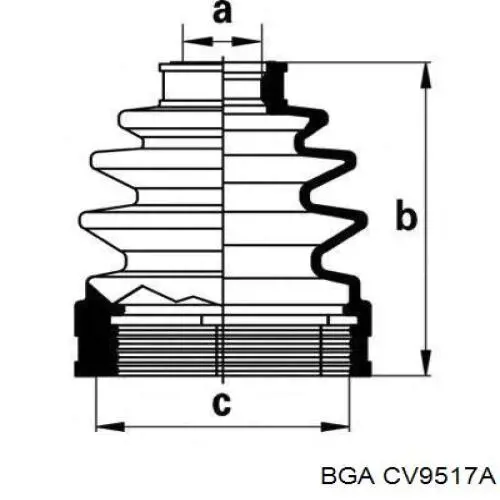 ШРУС наружный передний CV9517A BGA