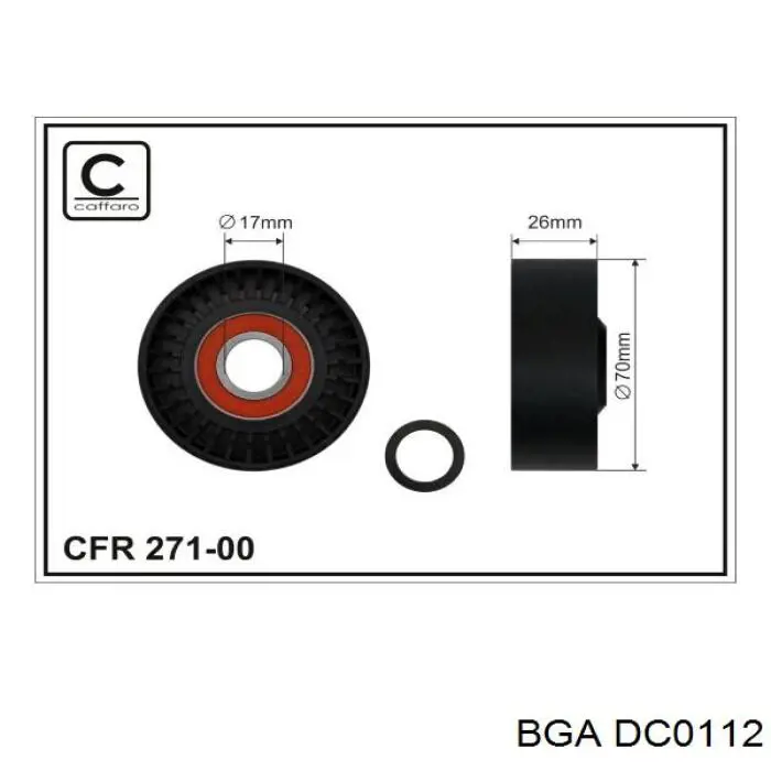 Роликовий модуль натяжителя ремня BGA DC0112 цена, от 40.48 USD