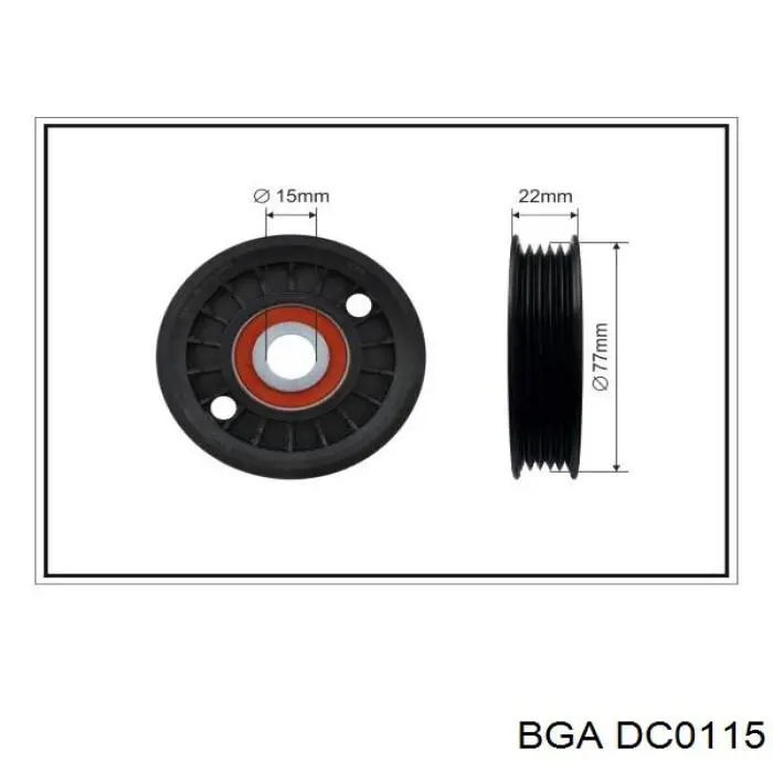 Роликовий модуль натяжителя ремня BGA DC0115 цена, от 44.62 USD
