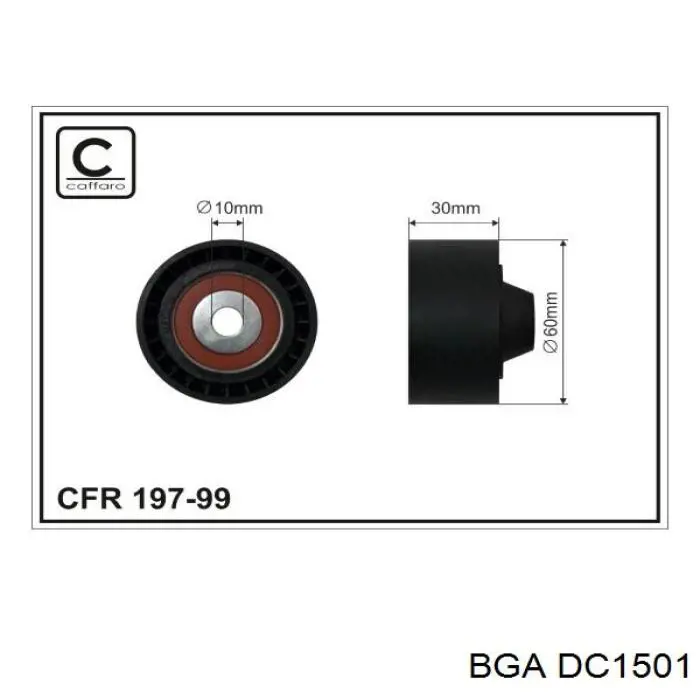 Паразитный ролик приводного ремня BGA DC1501 цена, от 12.87 USD