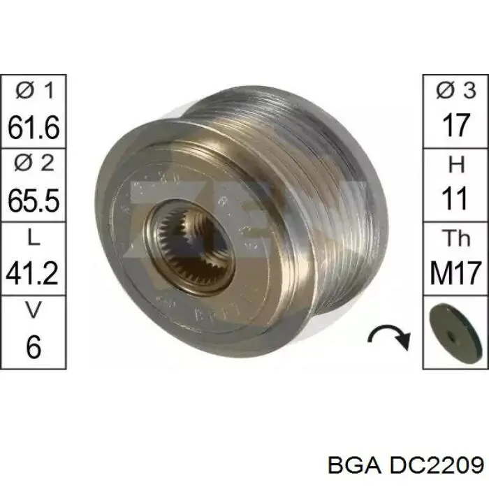 Poleas juego de piezas DC2209 BGA