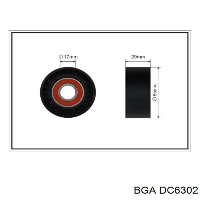 Роликовий модуль натяжителя ремня BGA DC6302 цена, от 28.51 USD