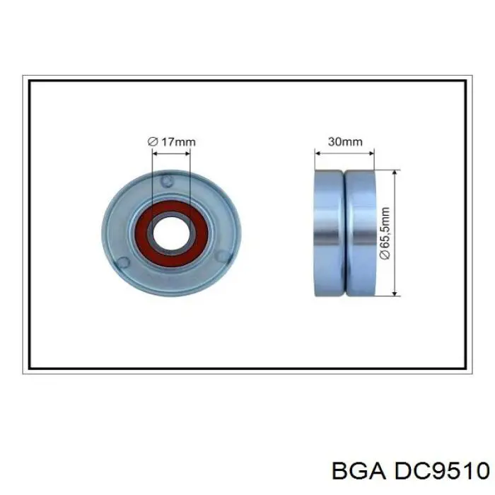 Tensor de correa, correa poli V DC9510 BGA