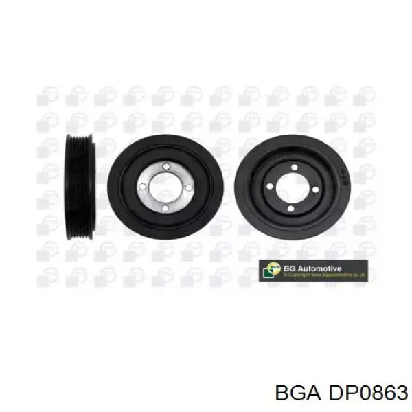 Шкив коленвала (демпфер) BGA DP0863 цена, от 54.92 USD