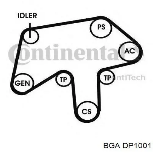 Демпфер коленвала BGA DP1001