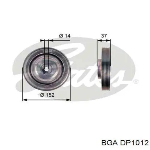 Шкив коленвала DP1012 BGA