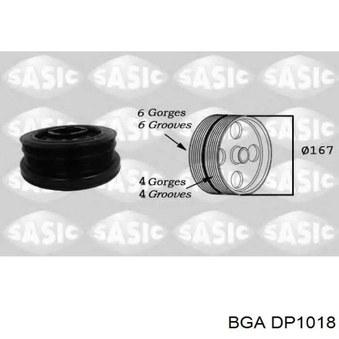 DP1018 BGA Шкив коленчатого вала