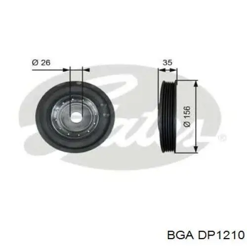 Шкив коленвала DP1210 BGA