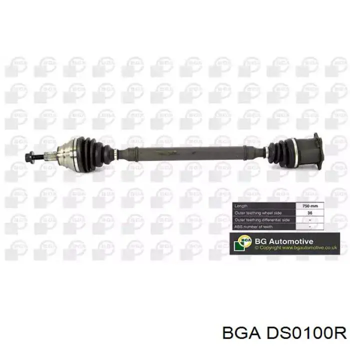 Правая полуось DS0100R BGA