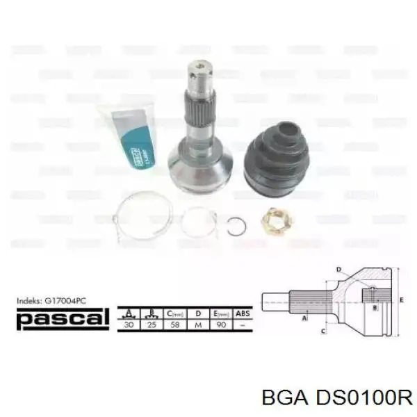 Привод передний правый BGA DS0100R цена, от 108.39 USD