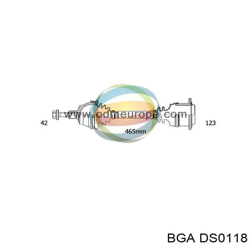 Полуось (привод) передняя BGA DS0118 цена, от 107.94 USD