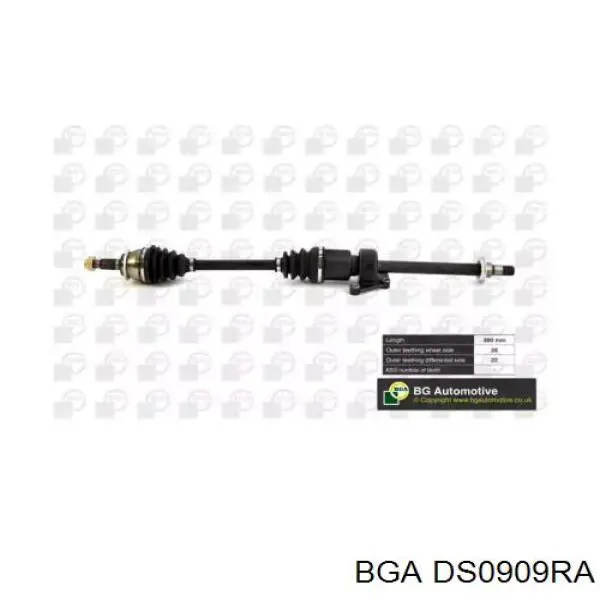 Правая полуось DS0909RA BGA