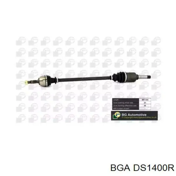 Полуось (привод) передняя правая DS1400R BGA