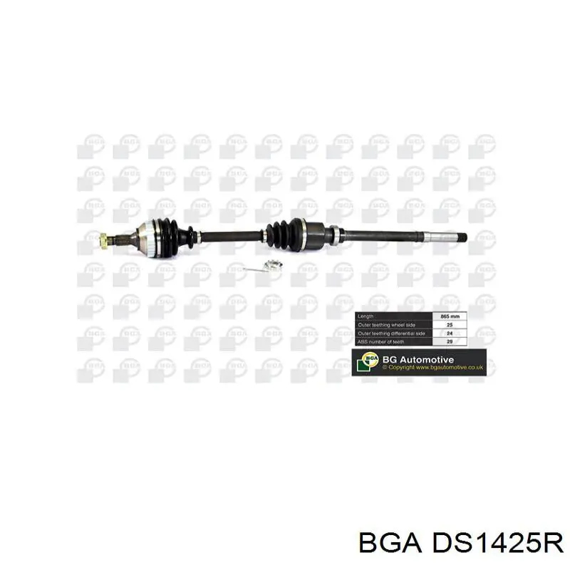 Полуось (привод) передняя правая DS1425R BGA