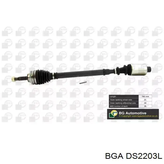 Привод передний левый BGA DS2203L цена, от 75.37 USD