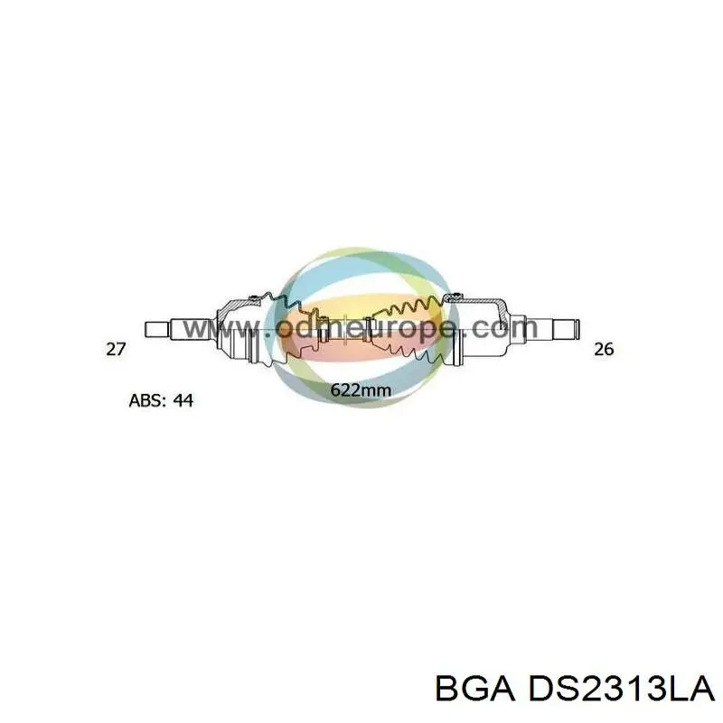 DS2313LA BGA полуось (привод передняя левая)