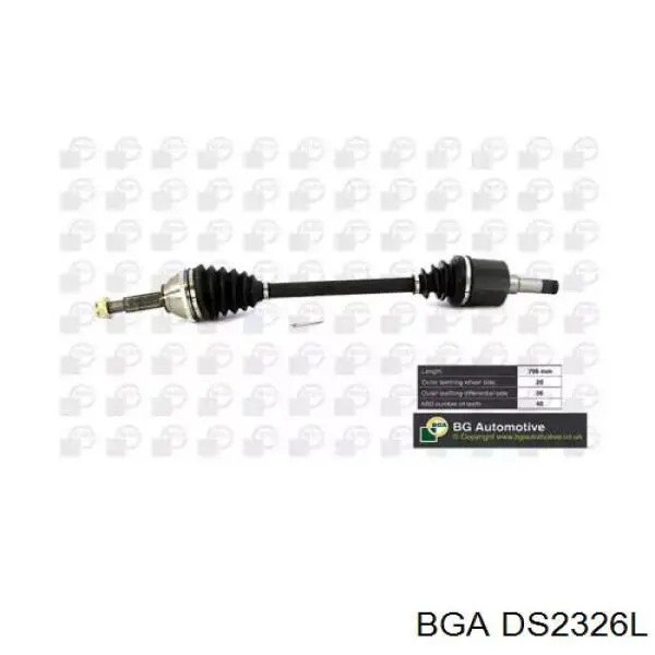 Привод передний левый BGA DS2326L цена, от 101.60 USD