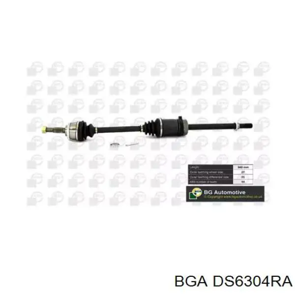 Привод передний правый BGA DS6304RA цена, от 99.39 USD