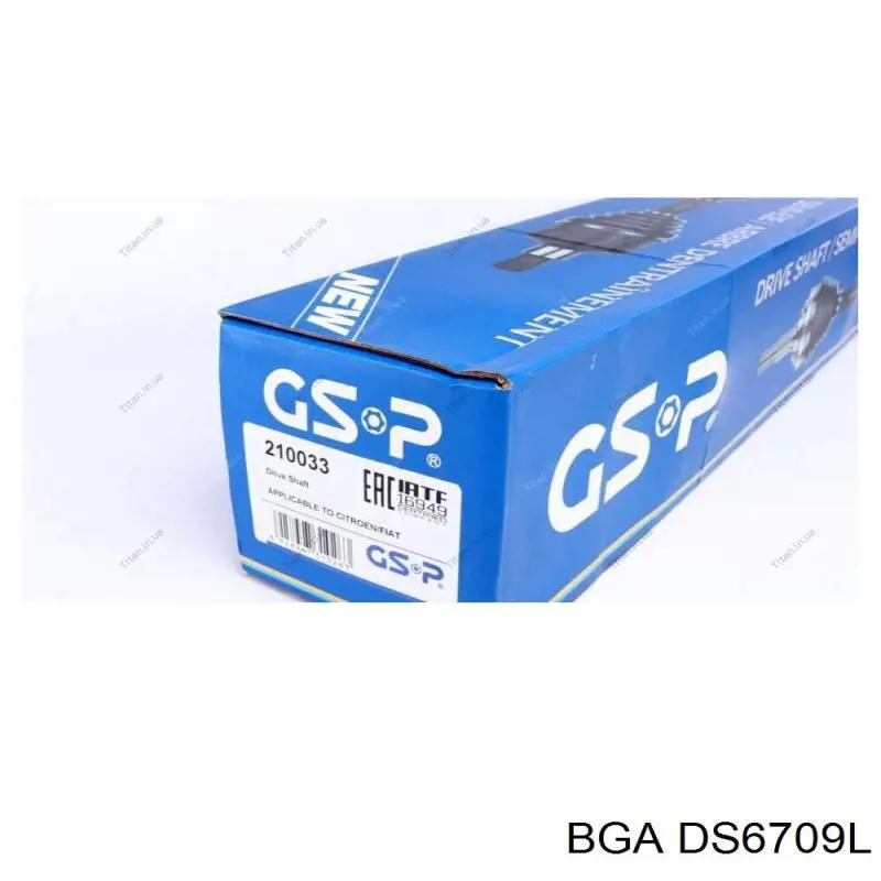 Полуось (привод) передняя левая DS6709L BGA