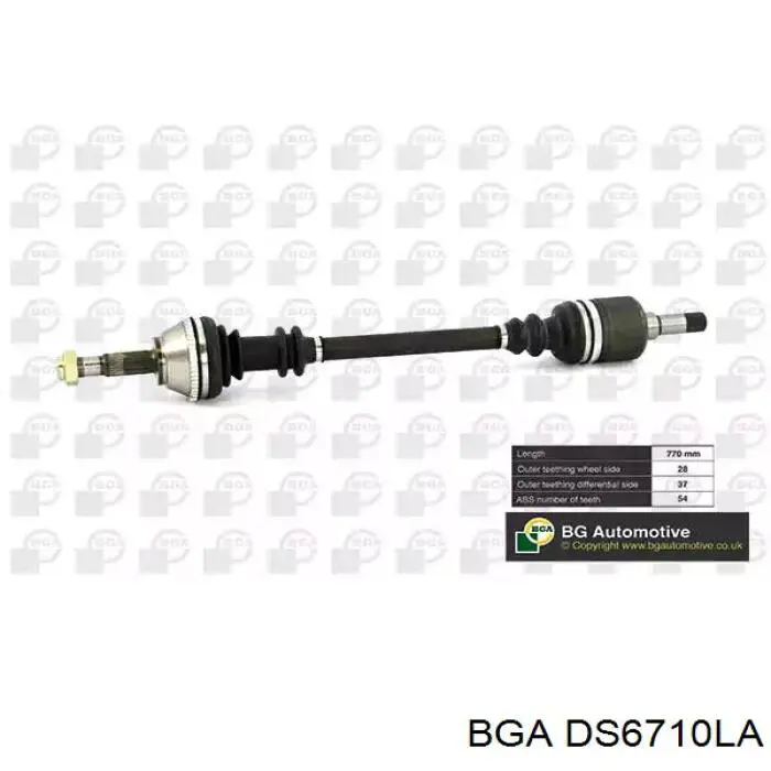 Полуось (привод) передняя левая BGA DS6710LA