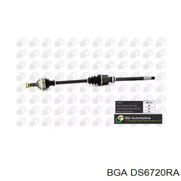 Правая полуось DS6720RA BGA