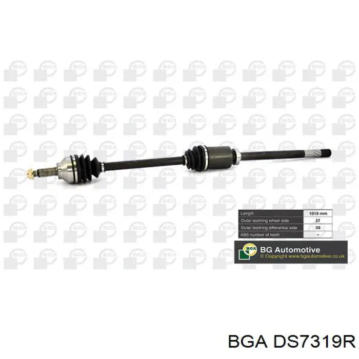 Привод передний правый BGA DS7319R цена, от 116.39 USD
