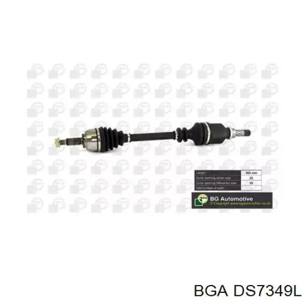 Полуось (привод) передняя левая BGA DS7349L