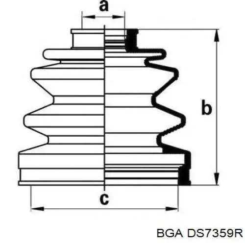 Привод передний правый BGA DS7359R цена, от 114.08 USD