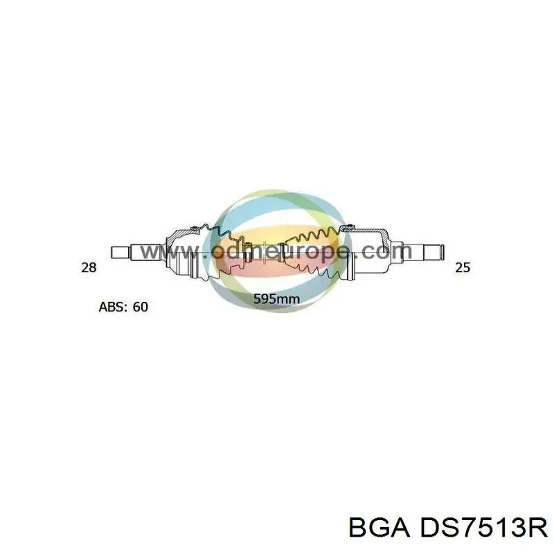 Привод передний правый BGA DS7513R цена, от 92.19 USD