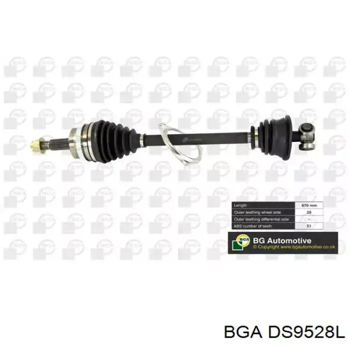 Привод передний правый BGA DS9528L цена, от 114.18 USD