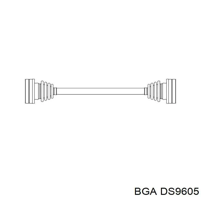 DS9605 BGA полуось (привод передняя правая)