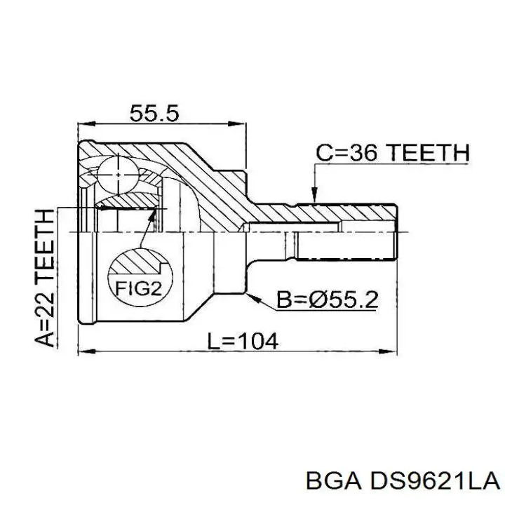 Левая полуось Magneti Marelli TDS0005