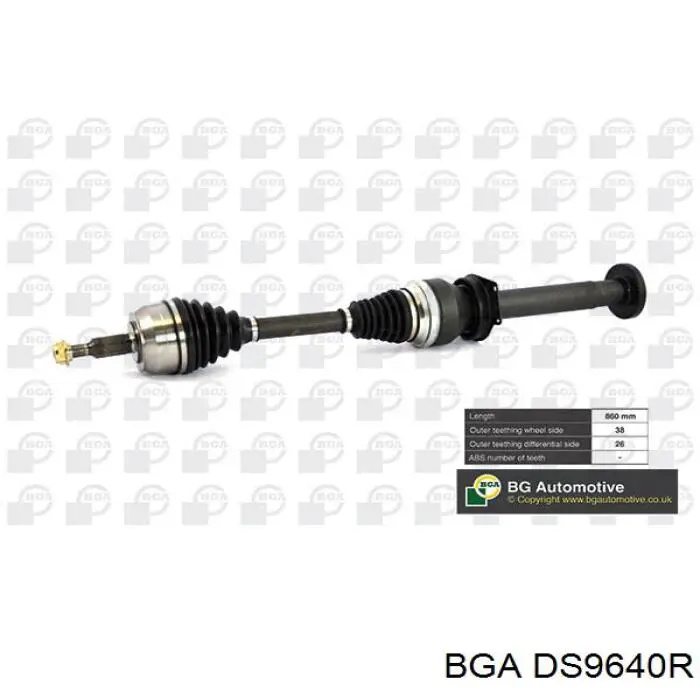 Привод передний правый BGA DS9640R цена, от 133.84 USD