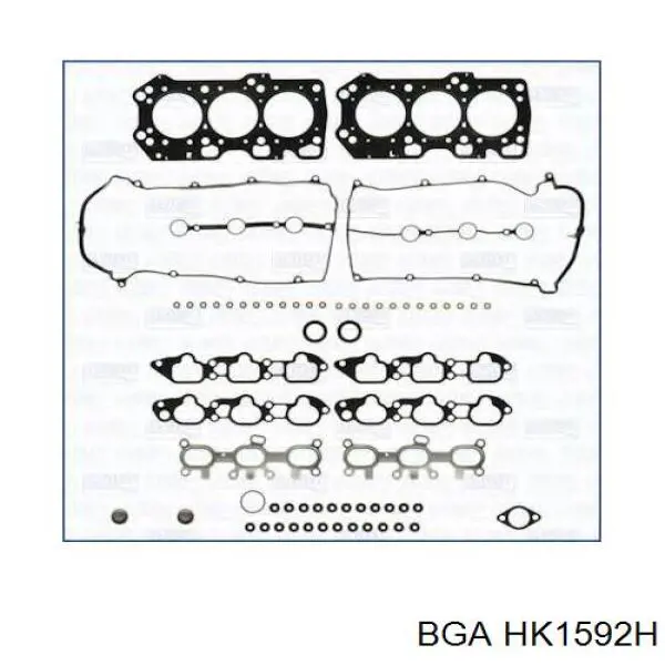 HK1592H BGA комплект прокладок двигателя полный