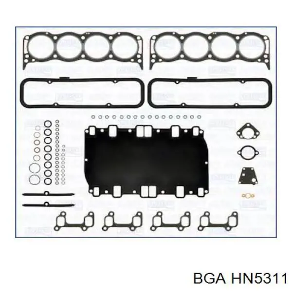 HN5311 BGA комплект прокладок двигателя верхний