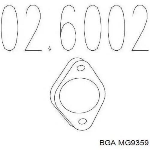 Прокладка коллектора выпускного BGA MG9359 цена, от 0.44 USD