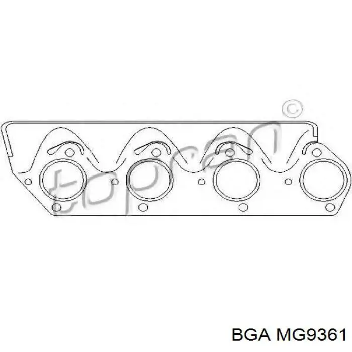 Прокладка коллектора выпускного BGA MG9361 цена, от 12.65 USD