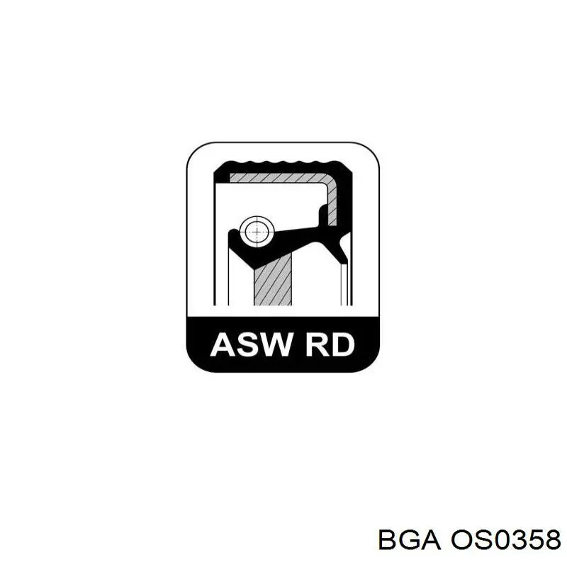 Сальник коленчатого вала BGA OS0358 цена, от 8.67 USD