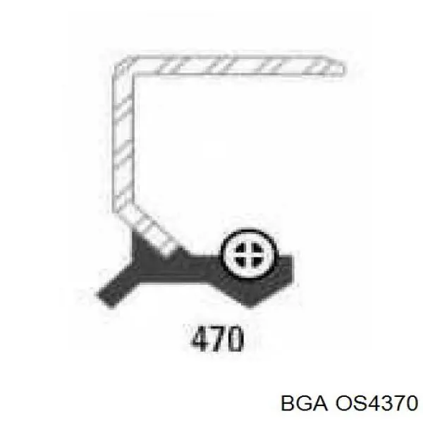 Сальник коленчатого вала BGA OS4370 цена, от 7.31 USD