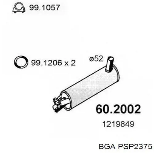 Насос гидроусилителя руля BGA PSP2375