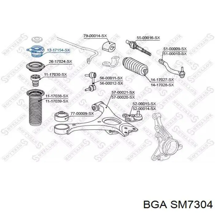SM7304 BGA Подушка амортизатора переднего