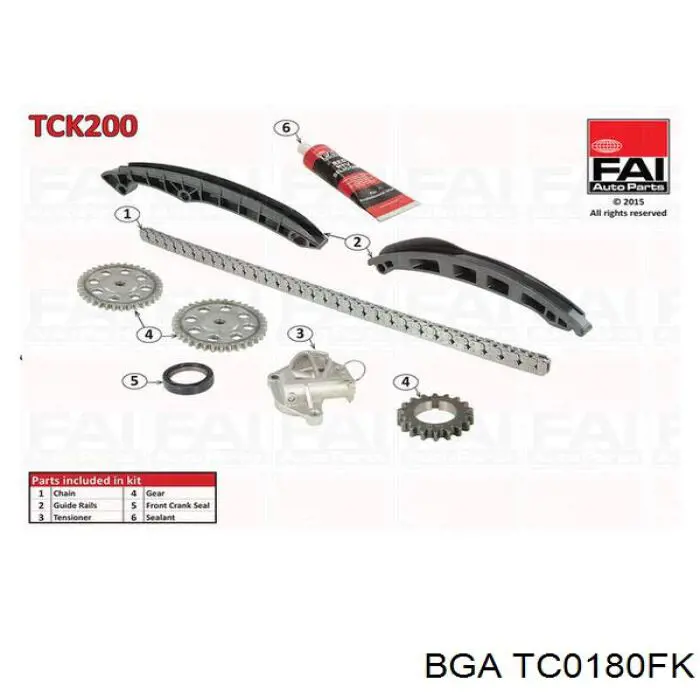 Комплект цепи ГРМ TC0180FK BGA