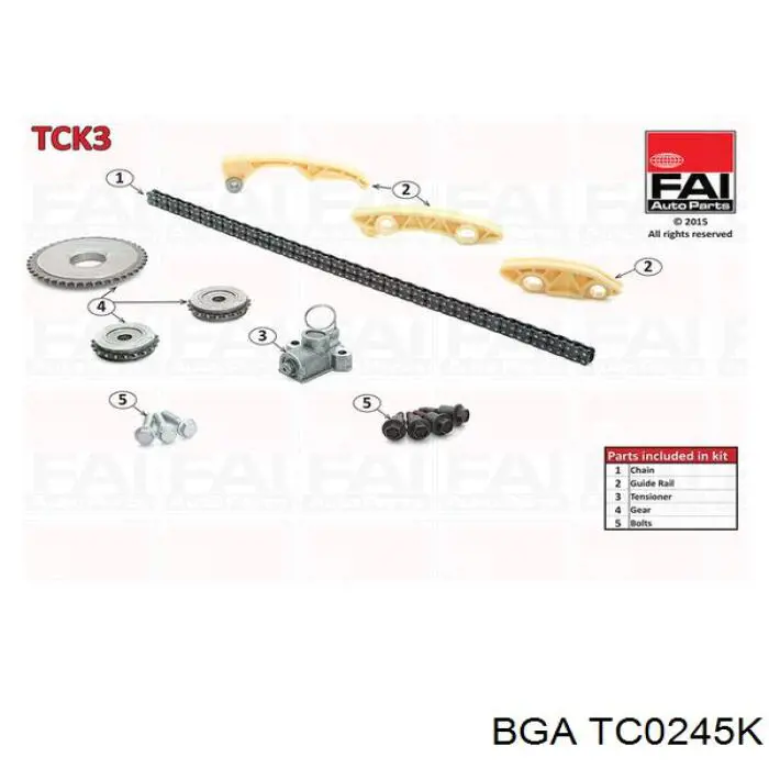 Цепь ГРМ верхняя BGA TC0245K цена, от 77.34 USD