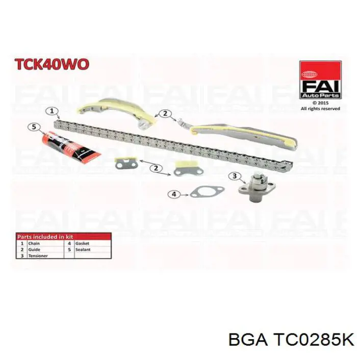 Цепь привода распредвала BGA TC0285K цена, от 35.17 USD