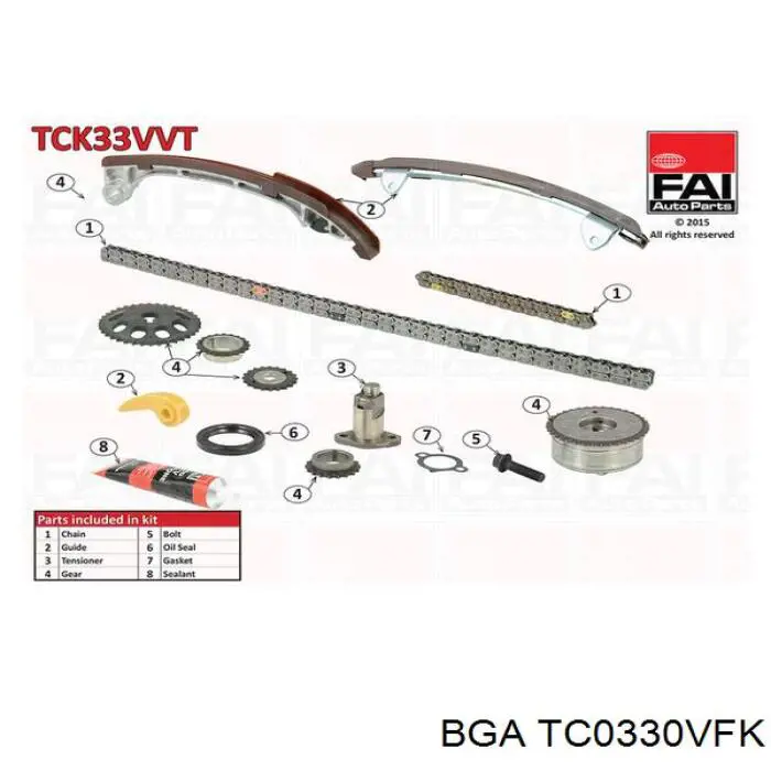 Ремкомплект ГРМ BGA TC0330VFK цена, от 233.55 USD